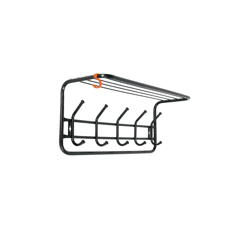 Вешалка настенная с полкой "ВСП6", 265х600х220 мм, 5 крючков, металл, черная, ВСП 6 Ч главное фото