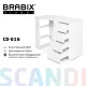 Стол письменный/компьютерный  "Scandi CD-016", 1100х500х750 мм, 4 ящика, белый, 641891, ЦБ013707-1. Фото товара с разных ракурсов.
